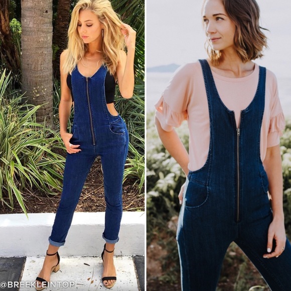 Free People Denim - NWOT Free People // Jax Blue Denim Jumpsuit